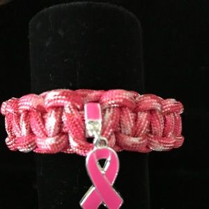 Handmade bracelets with awareness ribbons